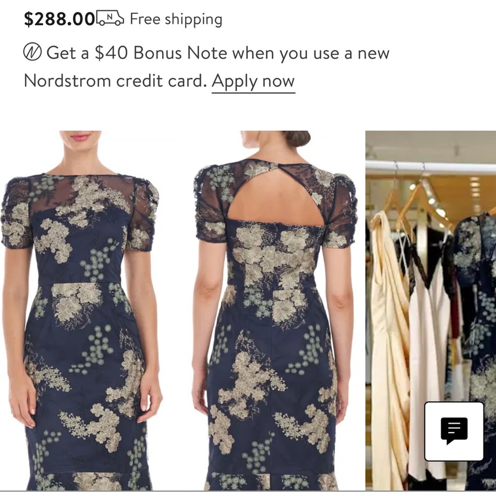 Beautiful mid length embroidered dress